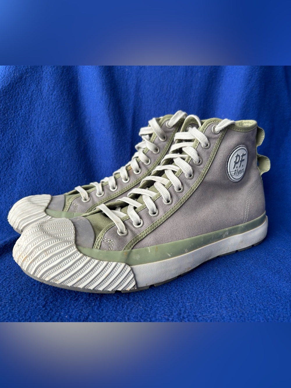 PF Flyers Grounder Sneakers Gray/Sage Size 9.5